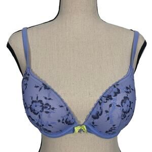Victoria's Secret Body by Victoria Lace Push Up Bra Purple Size 34C